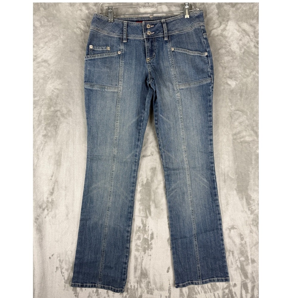 Y2K Guess Jeans Womens Blue Denim Bootcut Jeans Sz 28 Ladies Casual Wear Western